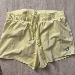 New Balance Yellow Running Shorts 3”